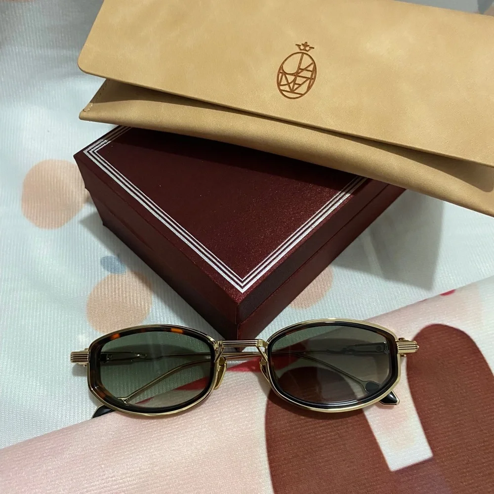 Jacques Marie Mage Gold & Tortoiseshell Sunglasses - Brown Lenses